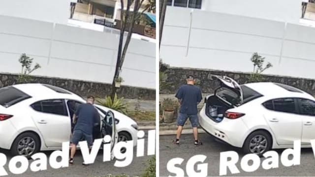 男子在有地住宅外停车 若无其事在门外小便！ 