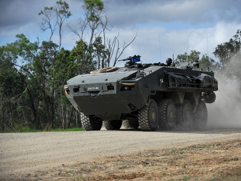File photo of the Terrex being used in SAF military exercises. Photo: MINDEF