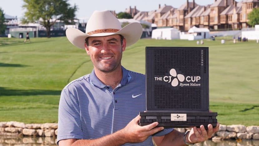 Scheffler equals PGA scoring record, savors 'dream' hometown win