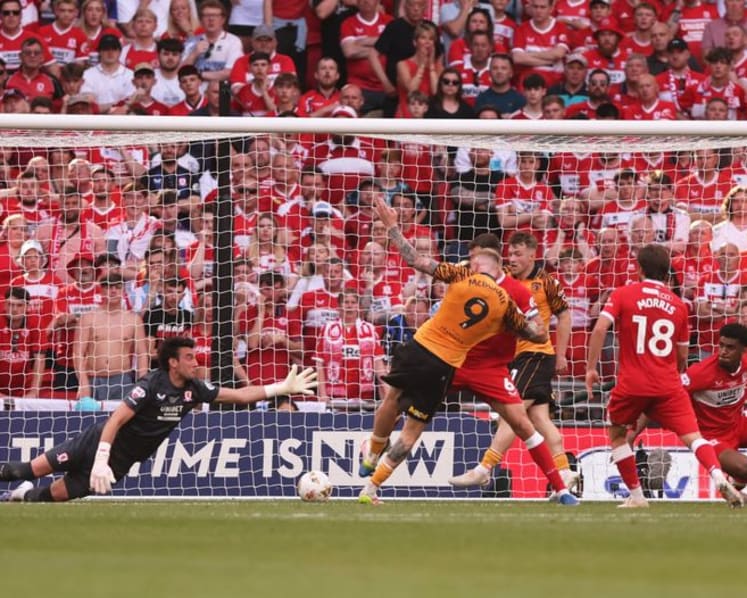 Hull back in Premier League after McBurnie's last-gasp playoff winner