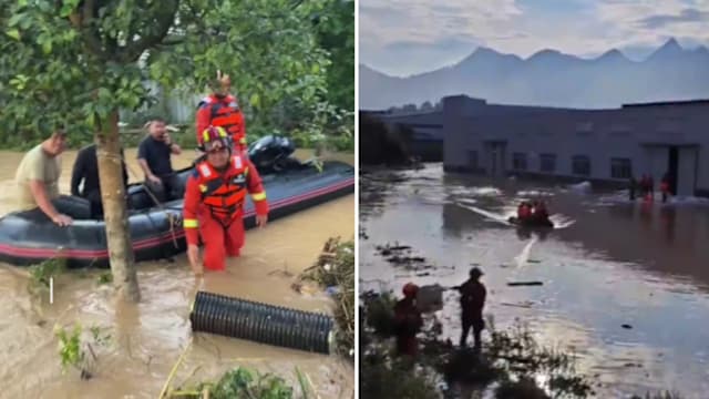 中国贵州省贵定县暴雨成灾 四人死亡五人失联
