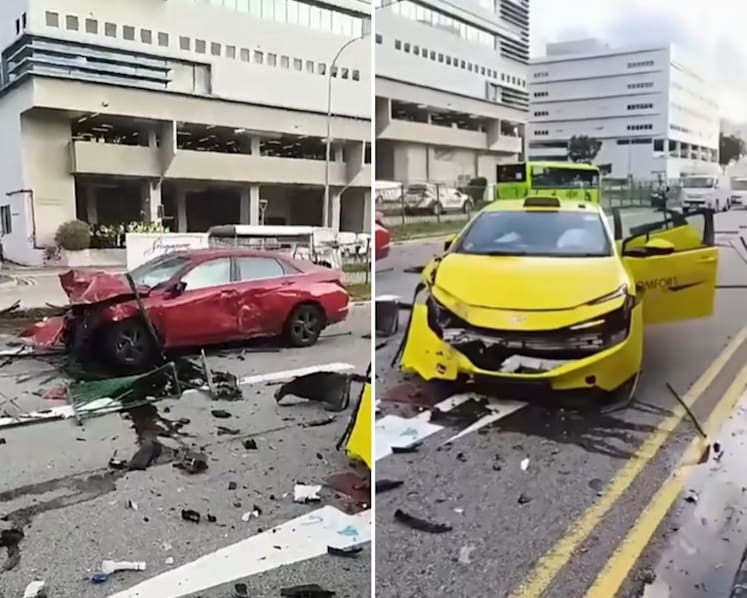 Man to be charged after driving erratically and crashing into taxi at Kallang Bahru