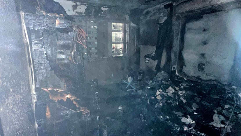 One person taken to hospital after fire breaks out in Punggol HDB flat