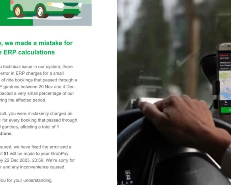 More than 40,000 Grab passengers overcharged due to app using outdated ERP rates