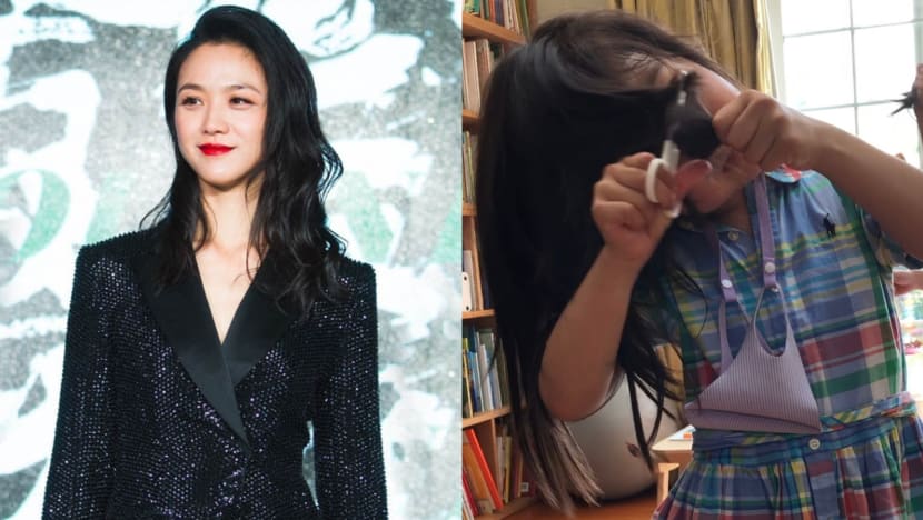 Tang Wei Lets Her 4-Year-Old Daughter Cut Her Own Hair