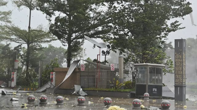 超强台风桦加沙登陆广东省 多地受强风暴雨影响