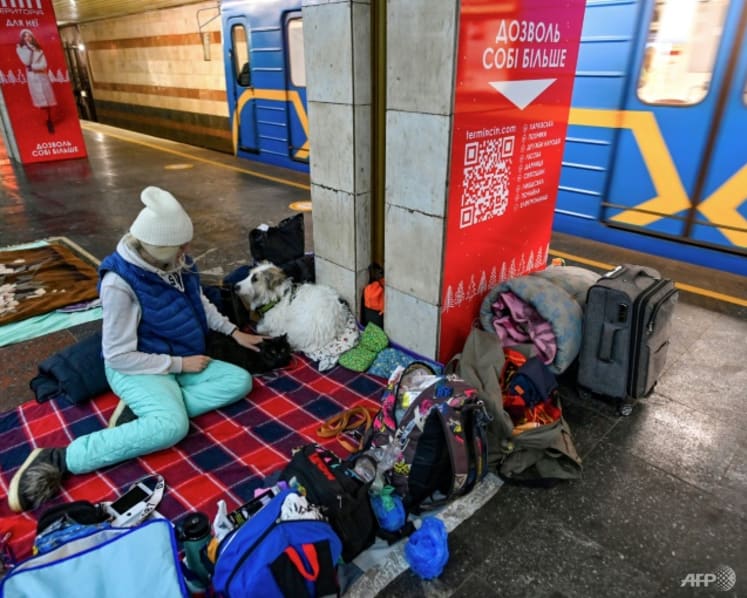 As thousands shelter in stations, Kyiv’s metro is still running trains