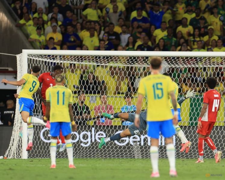 Vinicius brings Maracana curtain-raiser to life as Brazil rout Panama 6-2
