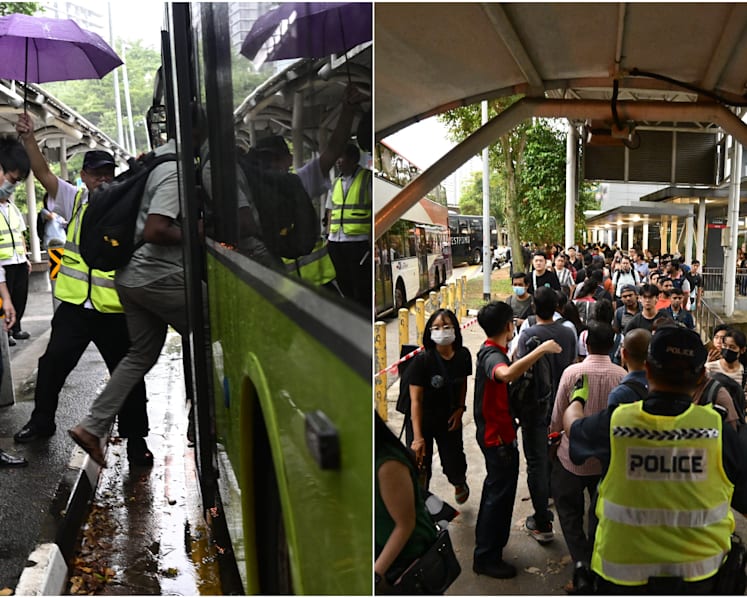 Commuters cope with rain, longer journeys on day 2 of East-West Line MRT disruption