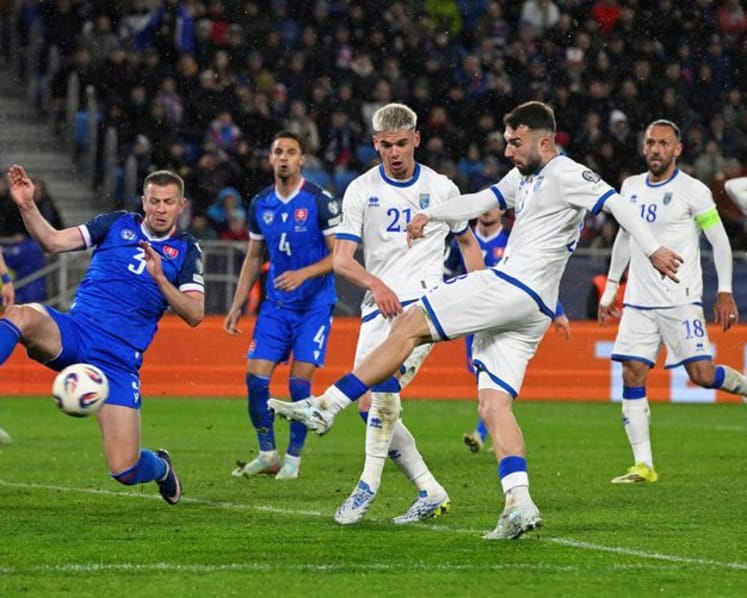 Kosovo stun Slovakia to book playoff final at home to Turkey