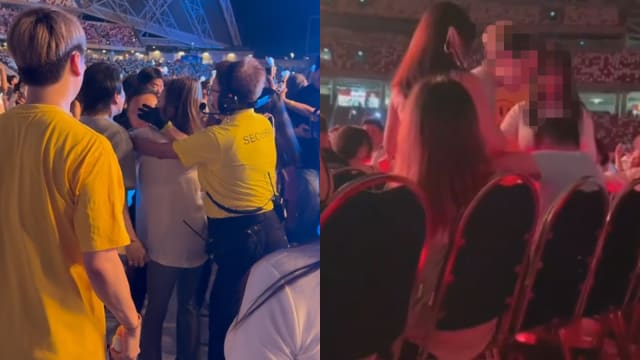 周杰伦狮城演唱会　台下歌迷大打出手