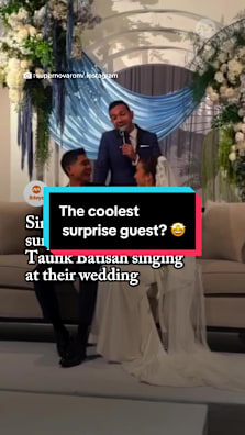 Romzi had an idea to contact his wife’s idol, and Taufik really came through. #8dayssg #8dayssgtrending #taufikbatisah #wedding #singer 