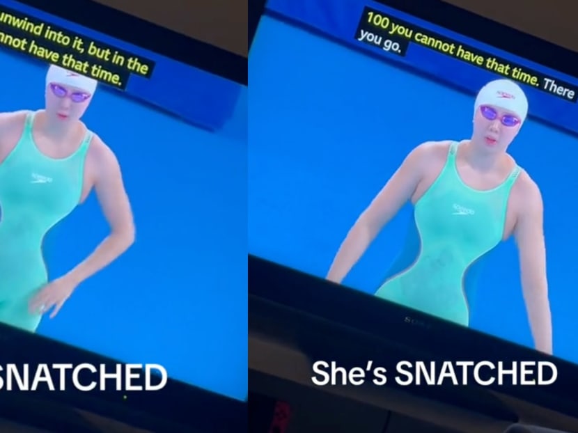 Chinese swimmer’s swimsuit makes her look like she has a really tiny waist at Paris Olympics