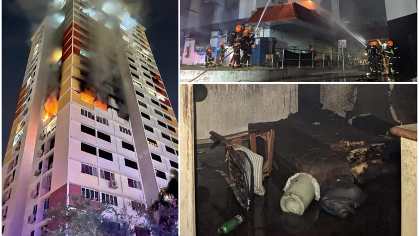 Fires at 3 separate public housing blocks overnight; 3 people taken to hospital