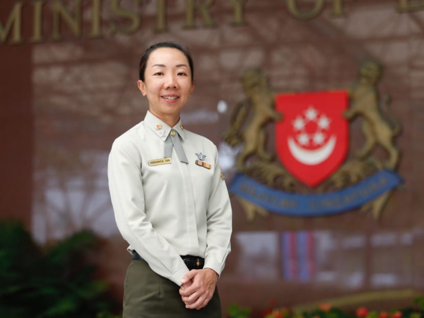 Major Veronica Tan, who will be promoted to the rank of Lieutenant-Colonel, said the thought of defending her country as a vocation came to her in junior college. Photo: Najeer Yusof