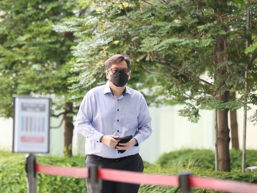 Thomas Ng Eng How (pictured) pleaded guilty to one amalgamated charge of criminal breach of trust by an employee and eight charges of forgery.