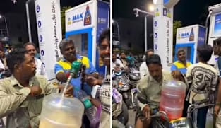 தண்ணீர் கேனில் பெட்ரோல்! - தமிழ்நாட்டில் சர்ச்சையைக் கிளப்பிய காணொளி