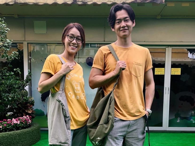 Actress Jacqueline Wong (left) with her "Finding Her Voice" co-star Owen Cheung (right). The photo was posted to her Instagram account on Friday (Nov 15).