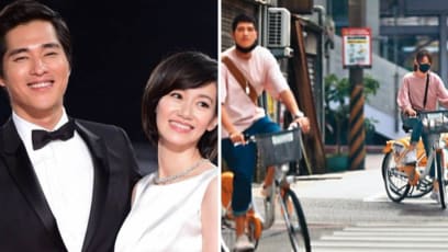 Blue Lan & Wife Wear Matching Outfits & Take Bike Ride To Sign Divorce Papers