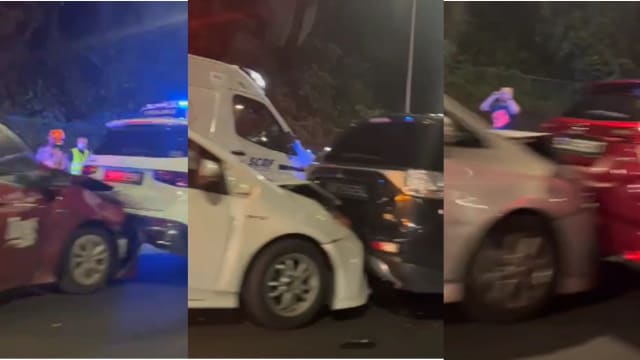 又一起六车连环撞！PIE车祸六人送院 包括七岁女童
