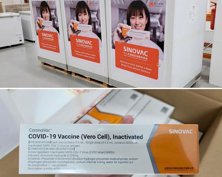 More than 100,000 doses of Sinovac COVID-19 vaccine arrive in Singapore