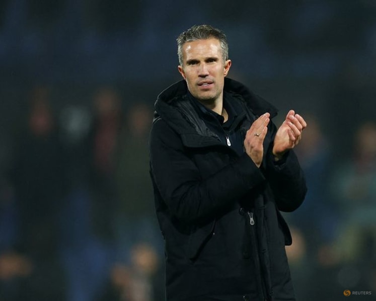 Van Persie defends decision to give senior debut to son Shaqueel in Europa League loss