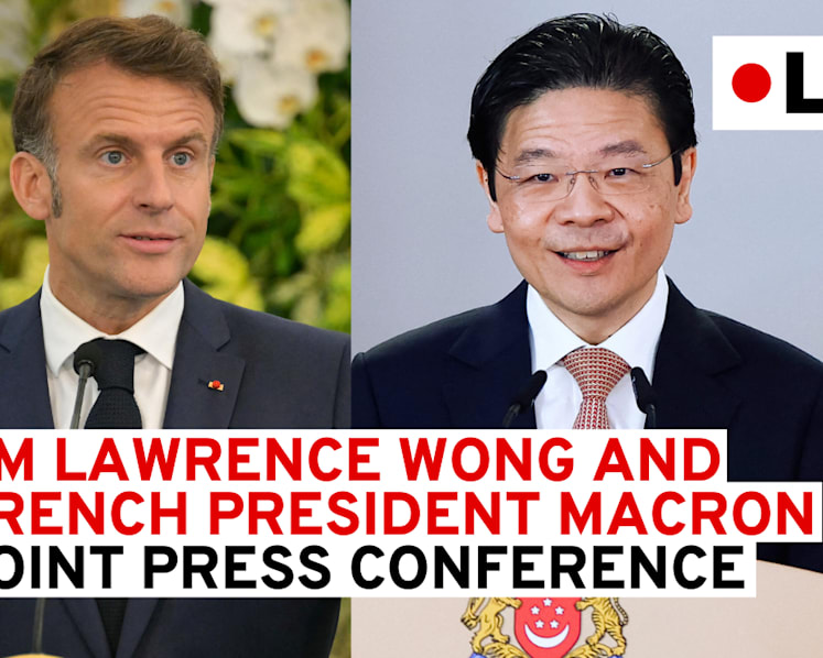 Watch: PM Lawrence Wong and French President Macron's joint press conference
