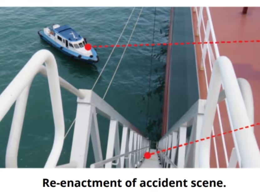 A re-enactment of the accident scene.