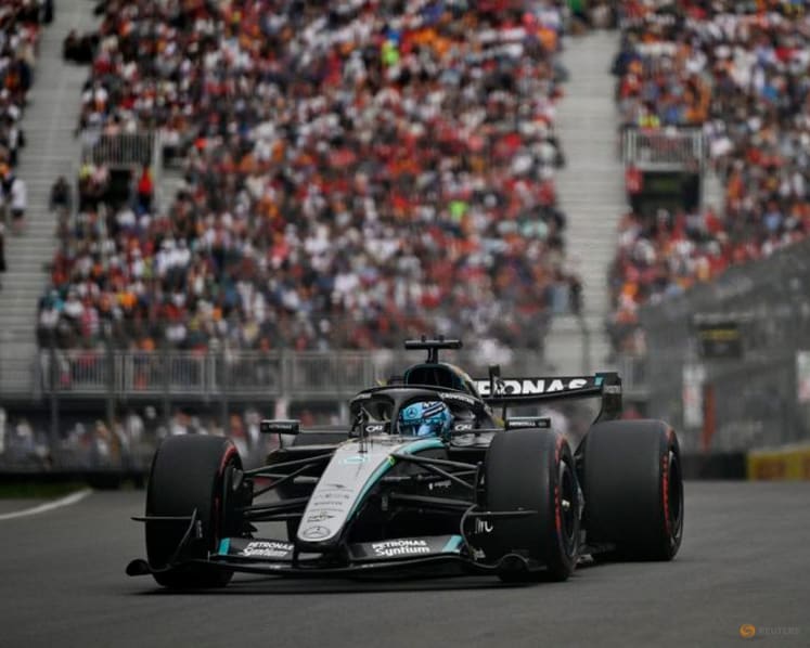 Russell snatches Canada GP pole from Mercedes teammate Antonelli