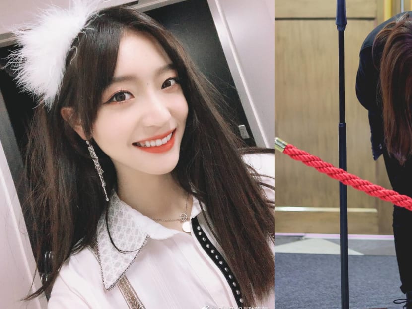 Chinese Girl Group Member Bows For 1 Minute In Public Apology After  Reflection Of Boy Seen In Her Photo - TODAY