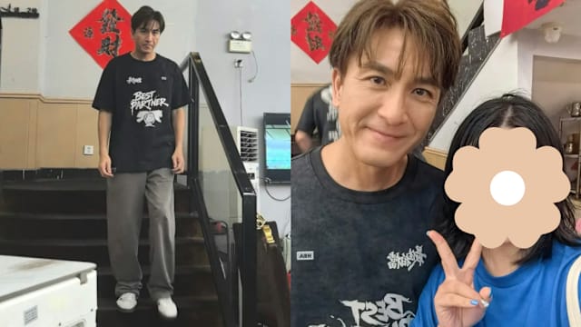 马国明与粉丝合影，“老态”毕现网友呼：真的老了