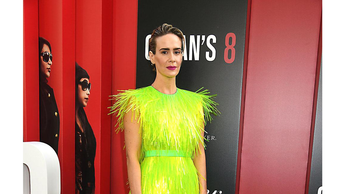 sarah paulson green dress Ratched" Star Sarah Paulson On The "Confronting Experience" Of Producing