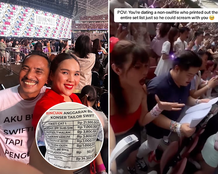 #trending: All-expenses-paid trip, lyrics cheatsheet — how non-Swifties go all out for partners at Taylor Swift concert