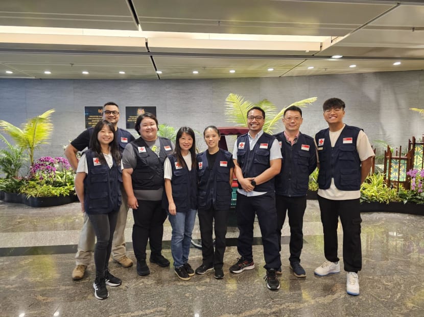 Eight of the volunteers (pictured) who will be in Egypt from April 22 to 28, 2024. They will help with sourcing food supplies and packing food parcels for the people in Gaza.