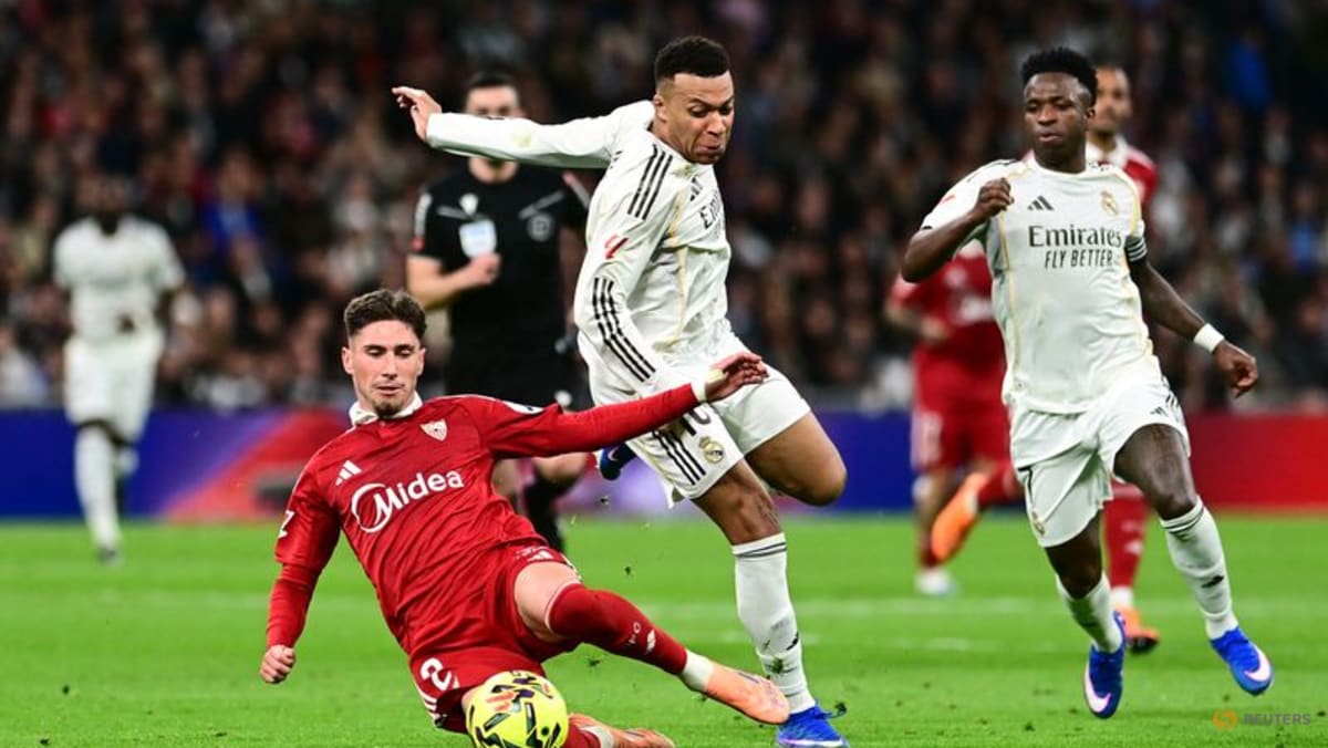 Mbappe equals Ronaldo record in Real Madrid's 2-0 win over Sevilla