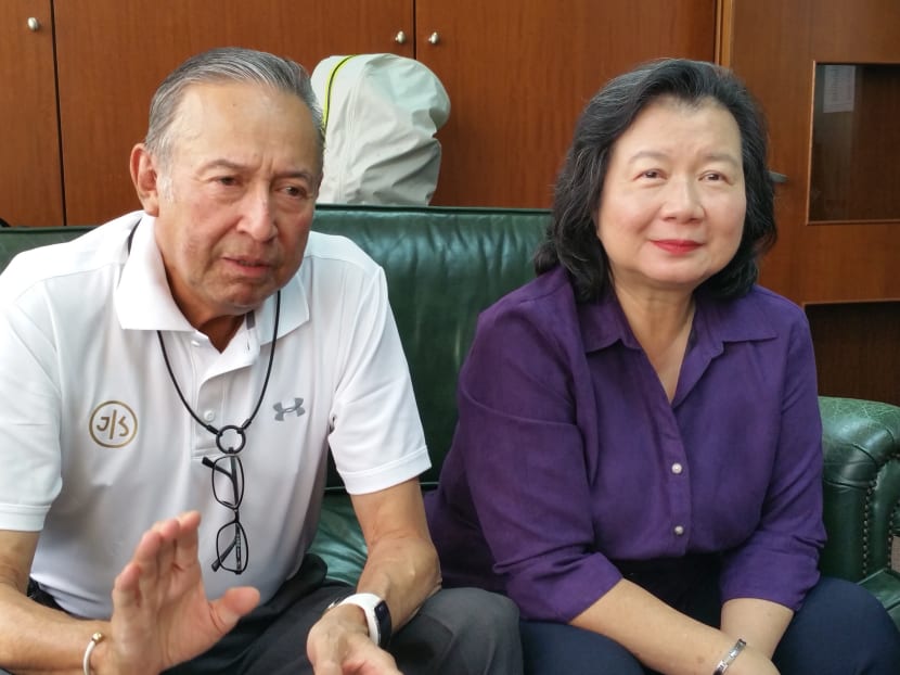 Colin and May Schooling. Photo: Low Lin Fhoong