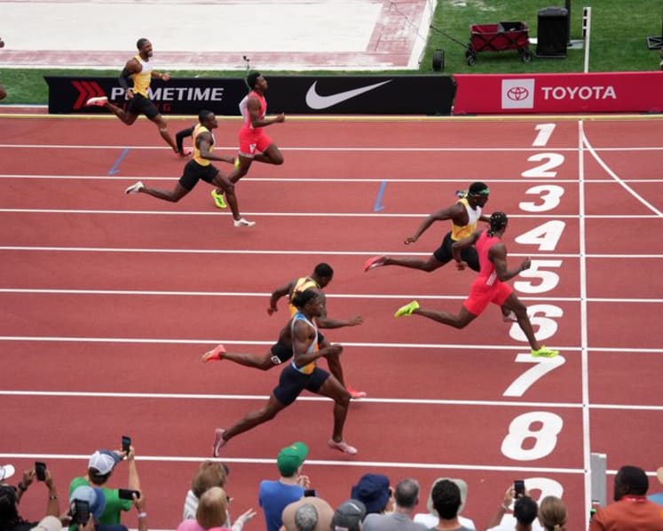 Lyles clocks world's fastest 200m this year in heated US trials race