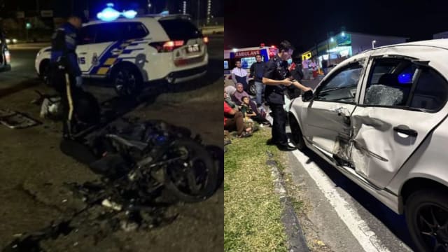 越堤族深夜疑闯红灯 不慎撞车伤重身亡