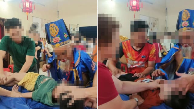 马国乩童割舌亲吻孩子治病 “血吻”引发抨击