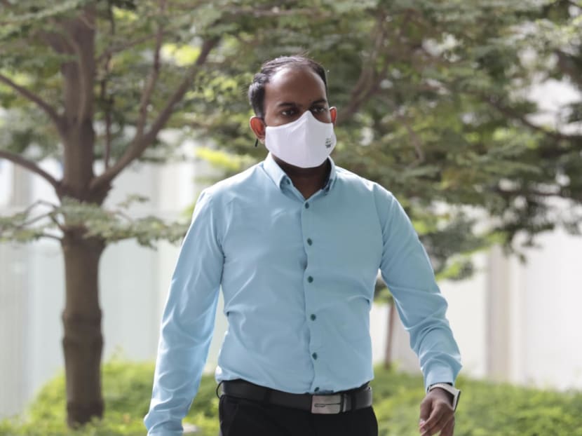 Willjude Vimalraj Raymond Suras arriving at the State Courts on June 20, 2024. Willjude Vimalraj Raymond Suras arriving at the State Courts on June 20, 2024.