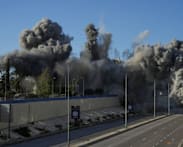 Israel says striking Hezbollah sites in Beirut after destroying bridge