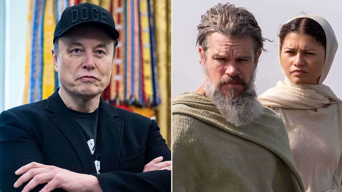 イーロン・マスク氏とAI映像作品に登場する人物