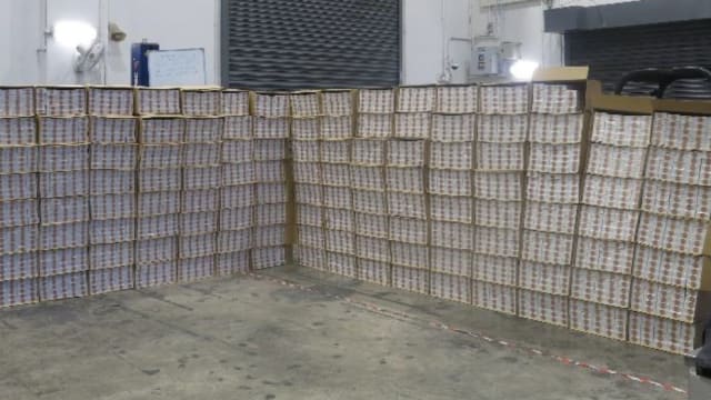 关税局起获3700多条漏税香烟 逮捕两名男子