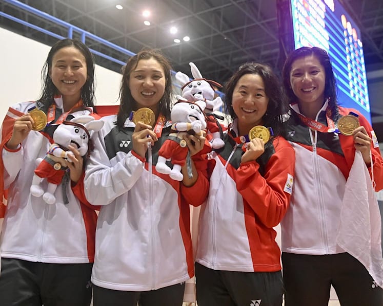Swimming: Women’s 4x100m freestyle relay team clinch Singapore’s 1,000th SEA Games gold