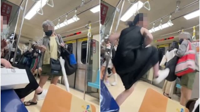 台北地铁爆发“让座冲突” 男子踹飞老妇恐涉防卫过当
