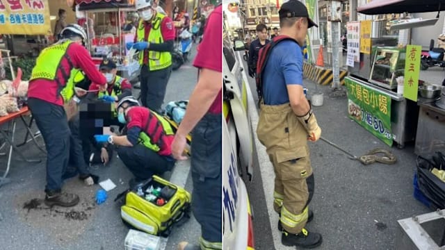 宠物蟒蛇突暴走 台湾男子遭勒脖倒地溅血