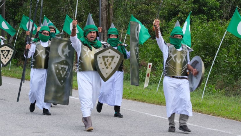 Islamic party in Malaysia under probe after members stage march with fake swords, spears and shields Islamic party in Malaysia under probe after members stage march with fake swords, spears and shields