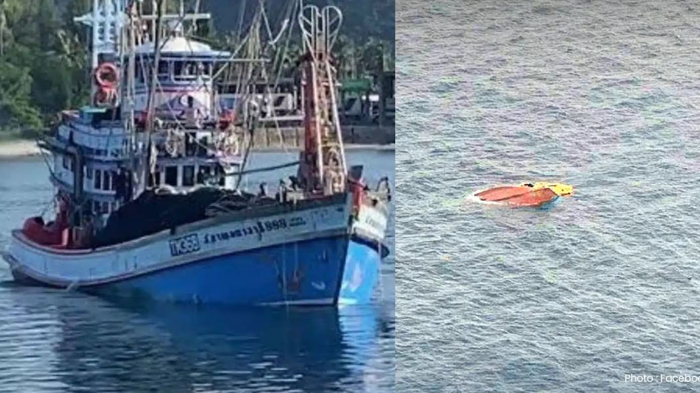 疑不敌大风浪 泰国渔船沉没三死四失踪