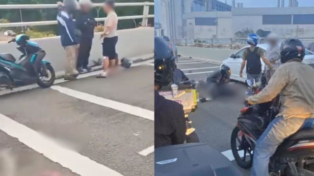 兀兰关卡发生车祸 伤者倒卧血泊中
