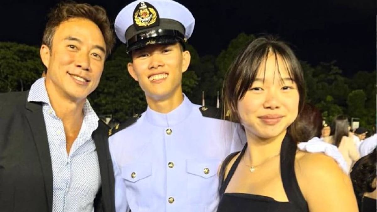 Allan Wu’s son Jonas commissions as navy officer, earns best PT officer award